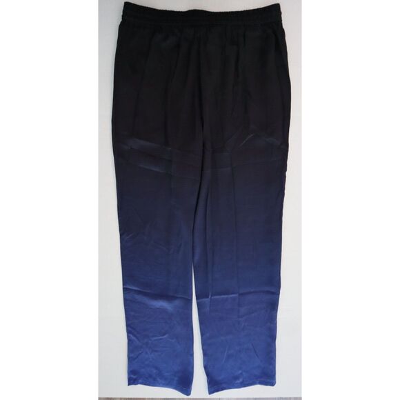 Badgley Mischka Women's Sz L Blue Ombré 100% Mulberry Silk Sleep/Lounge Set - Picture 7 of 16